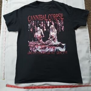 Cannibal Corpse Black Graphic T-Shirt- Butchered At Birth
